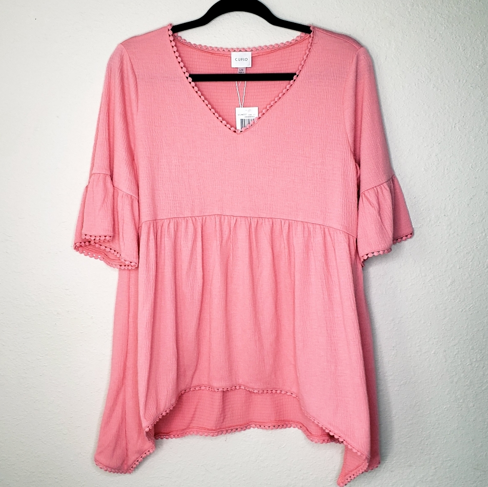 NWT !! Cupio Babydoll Swing Blouse size Large